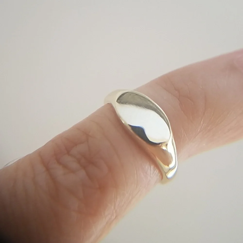 14k Yellow gold Signet Ring sz 2 3 4 5 6